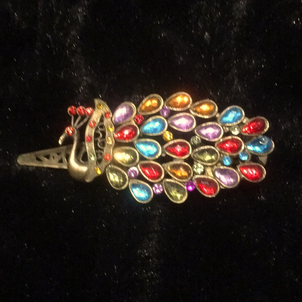 1980’s Peacock hair clip